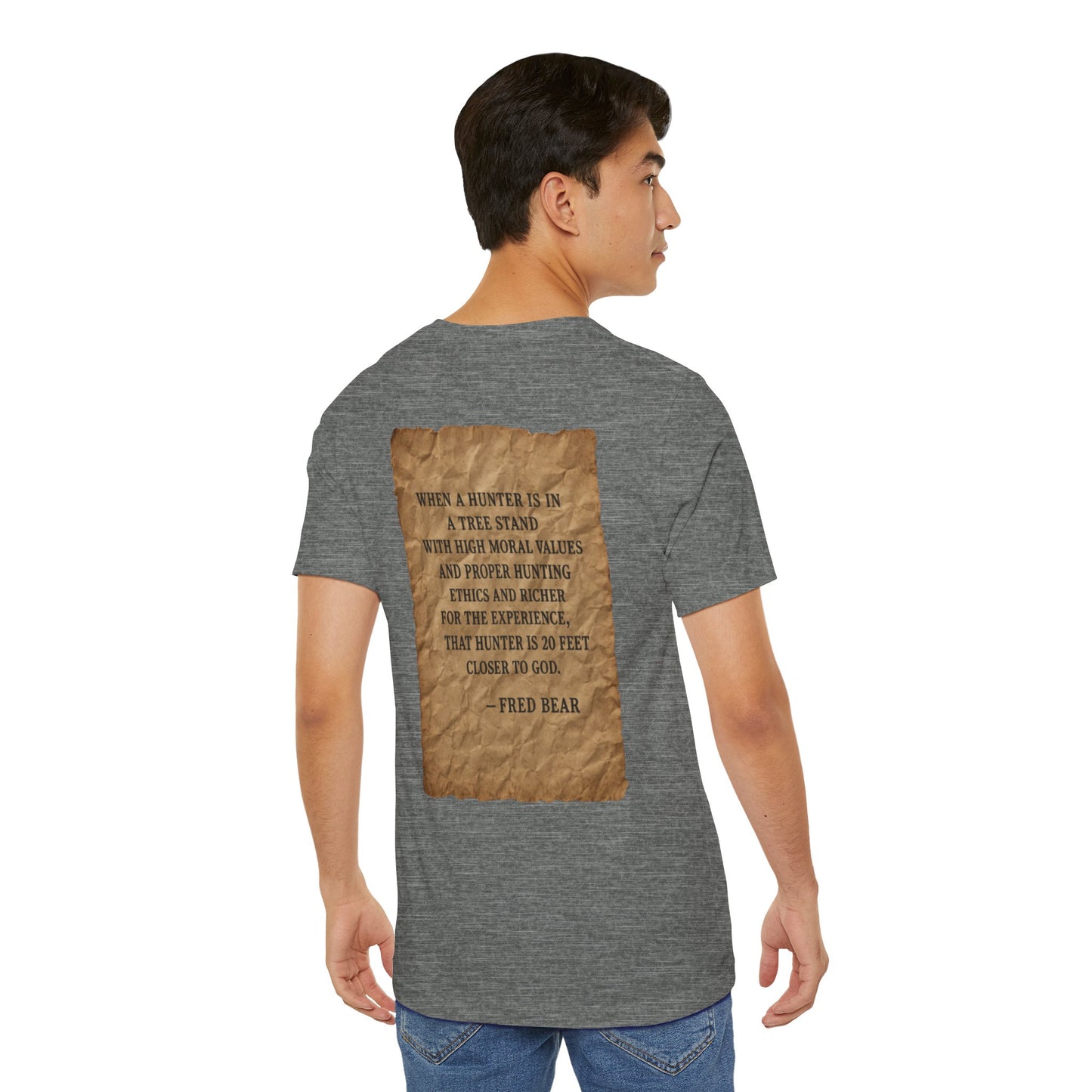 Fred Bear Quote Unisex Tee, Eco-Friendly Graphic Shirt, Casual Outdoor Wear, Gift for Nature Lovers, Camping Outfit