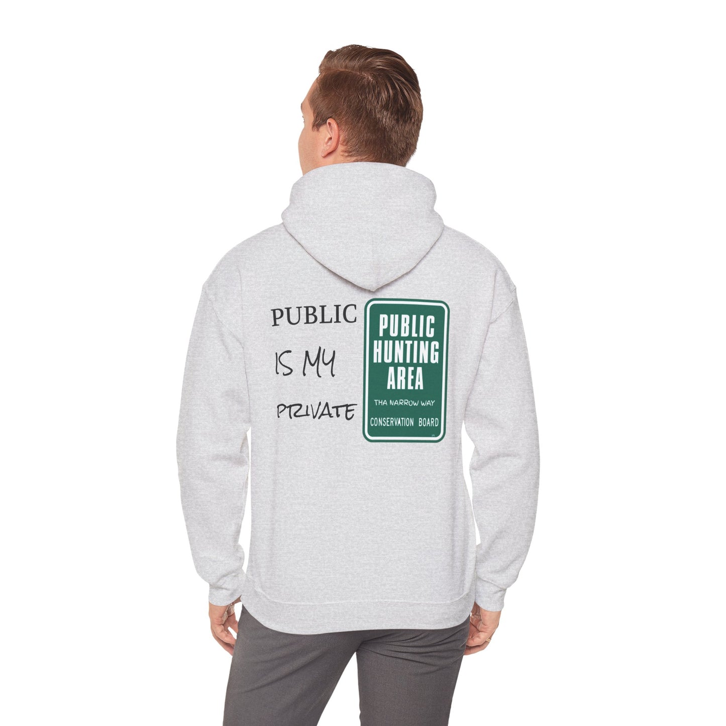 Public is my Private Unisex Hoodie, Perfect for Outdoor Adventures, Campfires, Hiking, Gifting, Forest Lovers
