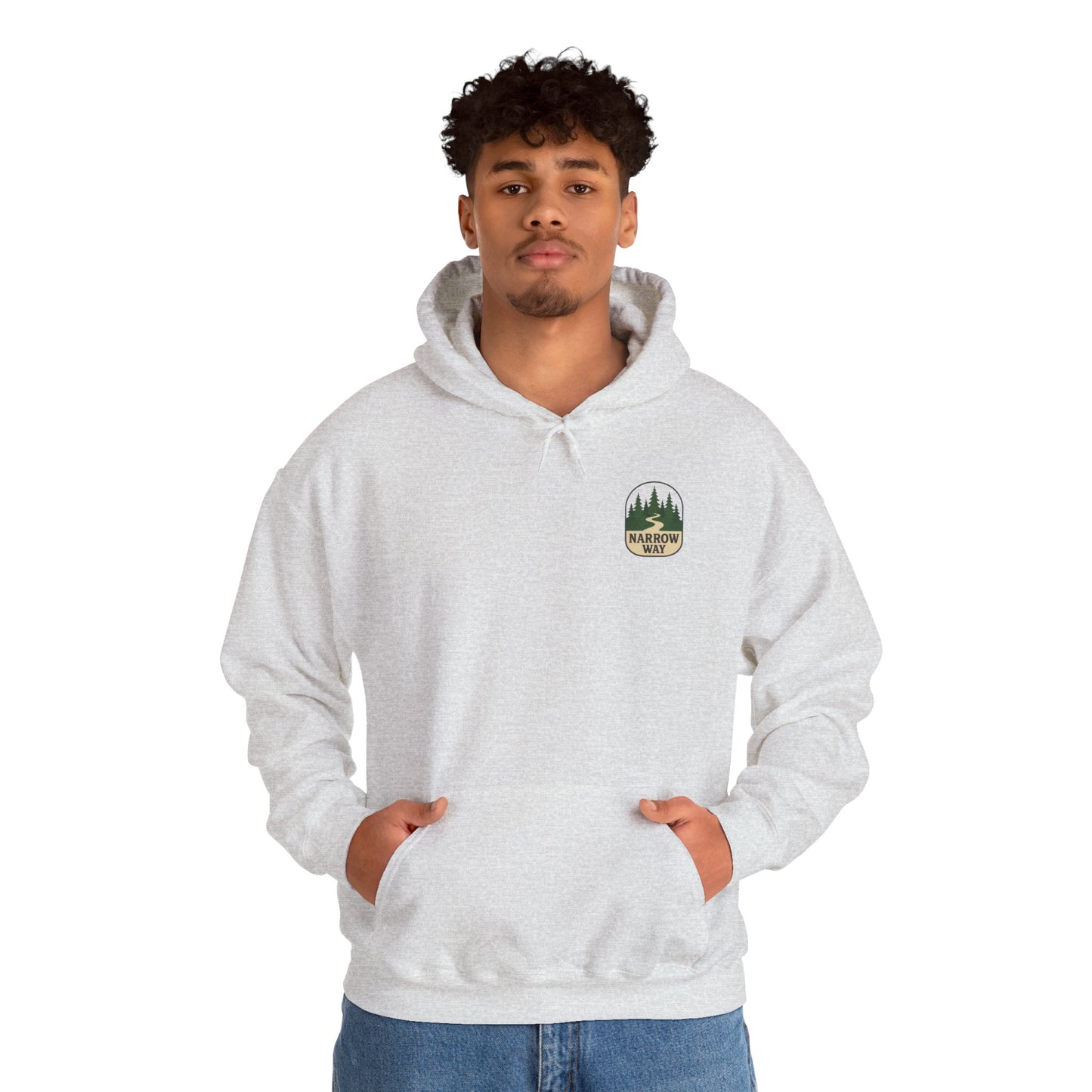 Mathew 7:13-14 Unisex Hoodie, Perfect for Outdoor Adventures, Campfires, Hiking, Gifting, Forest Lovers