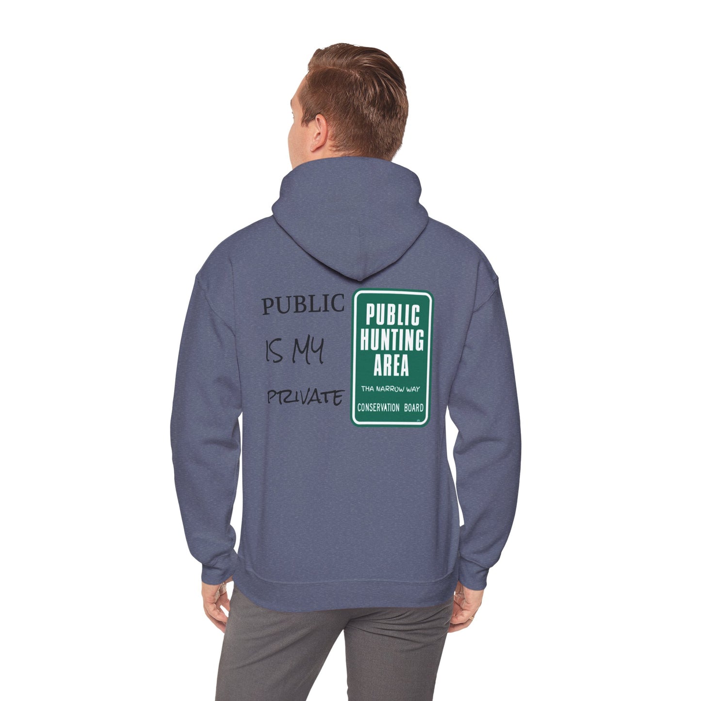 Public is my Private Unisex Hoodie, Perfect for Outdoor Adventures, Campfires, Hiking, Gifting, Forest Lovers
