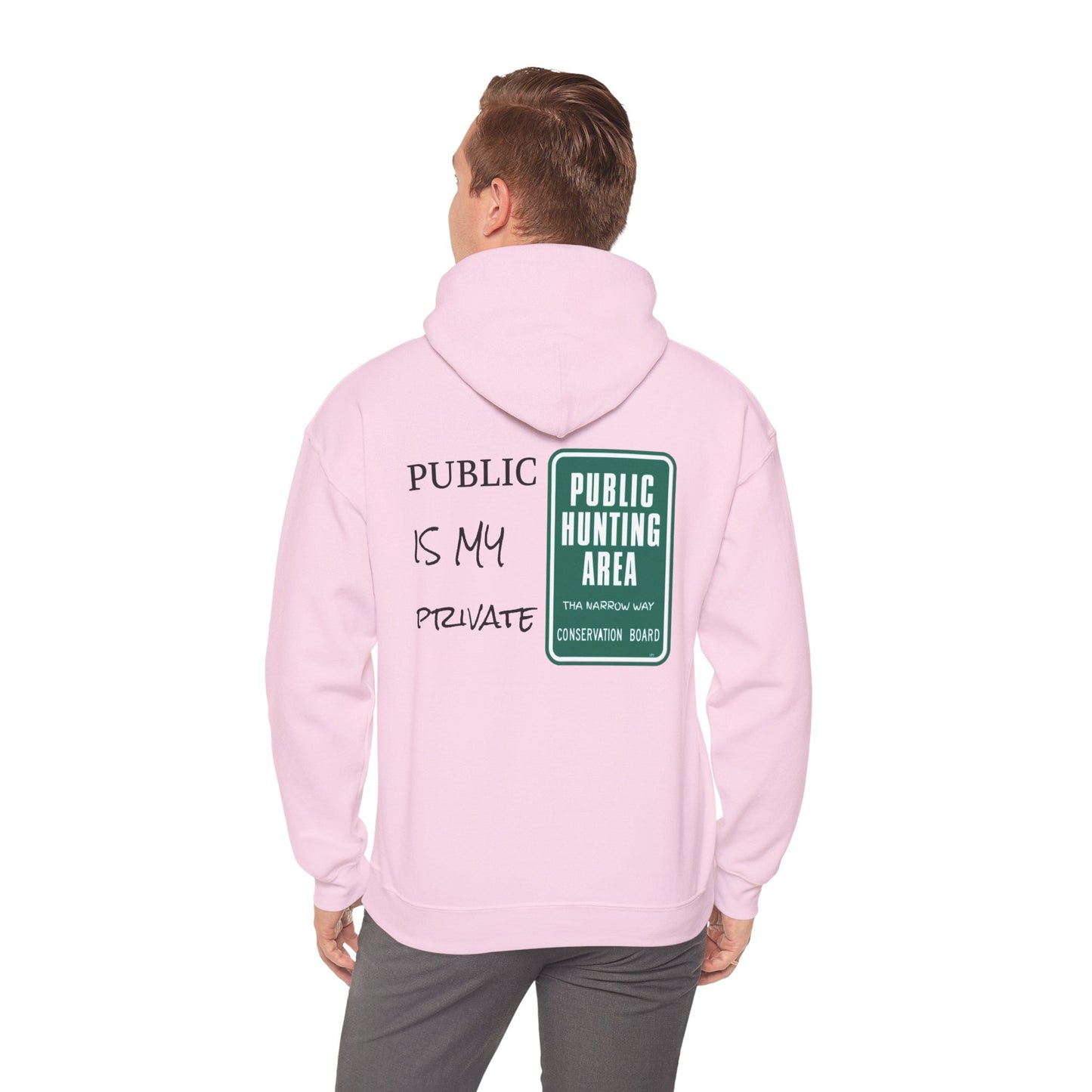 Public is my Private Unisex Hoodie, Perfect for Outdoor Adventures, Campfires, Hiking, Gifting, Forest Lovers