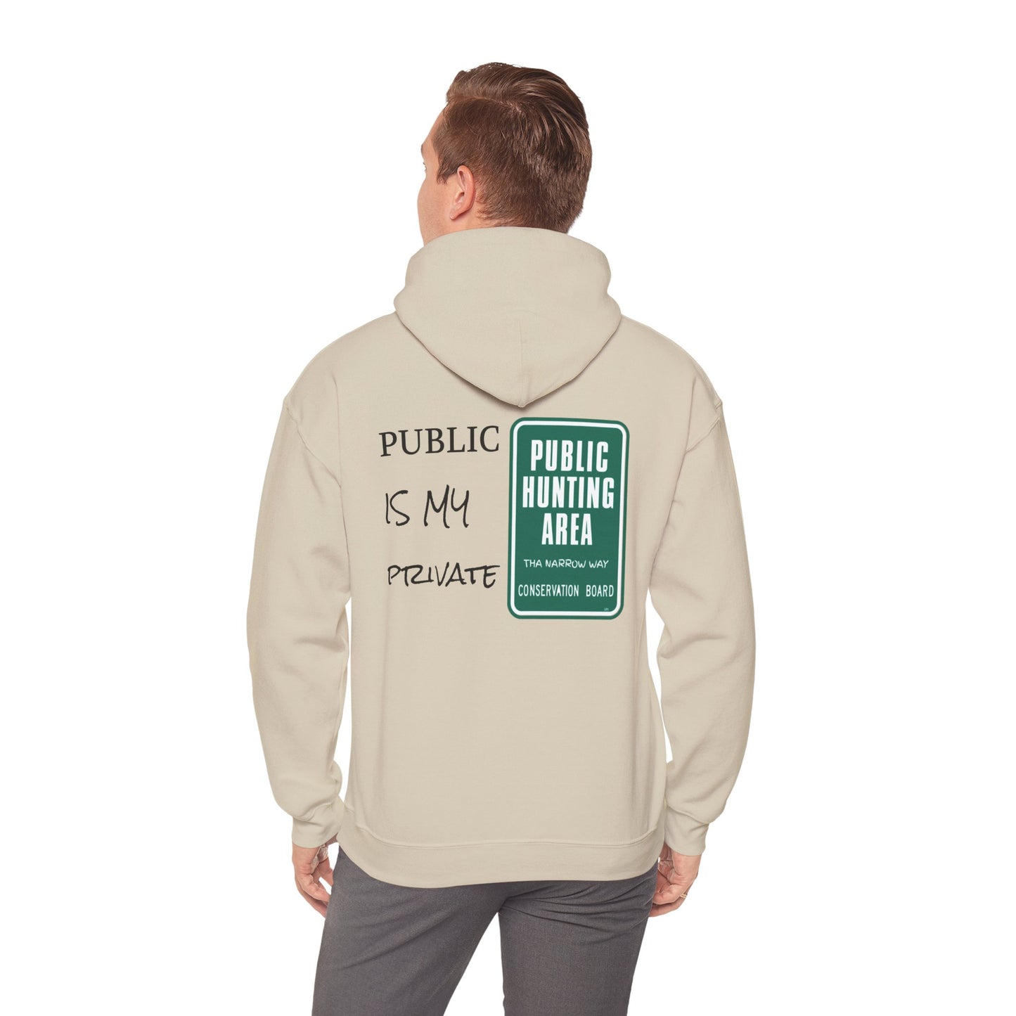 Public is my Private Unisex Hoodie, Perfect for Outdoor Adventures, Campfires, Hiking, Gifting, Forest Lovers