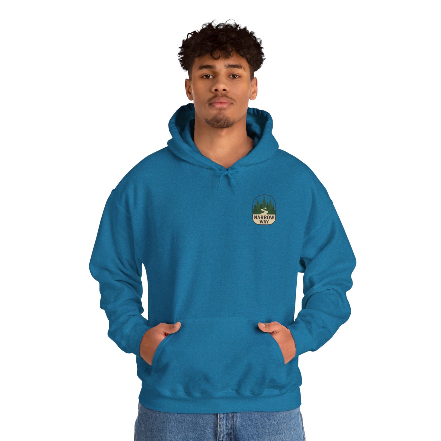 Mathew 7:13-14 Unisex Hoodie, Perfect for Outdoor Adventures, Campfires, Hiking, Gifting, Forest Lovers