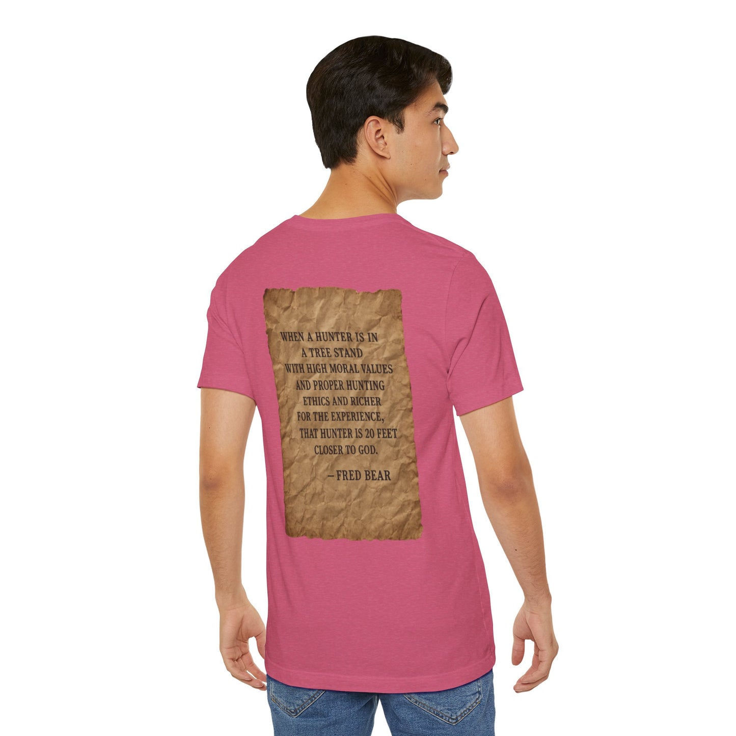 Fred Bear Quote Unisex Tee, Eco-Friendly Graphic Shirt, Casual Outdoor Wear, Gift for Nature Lovers, Camping Outfit