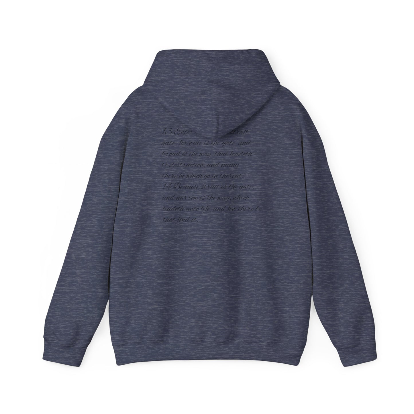 Mathew 7:13-14 Unisex Hoodie, Perfect for Outdoor Adventures, Campfires, Hiking, Gifting, Forest Lovers