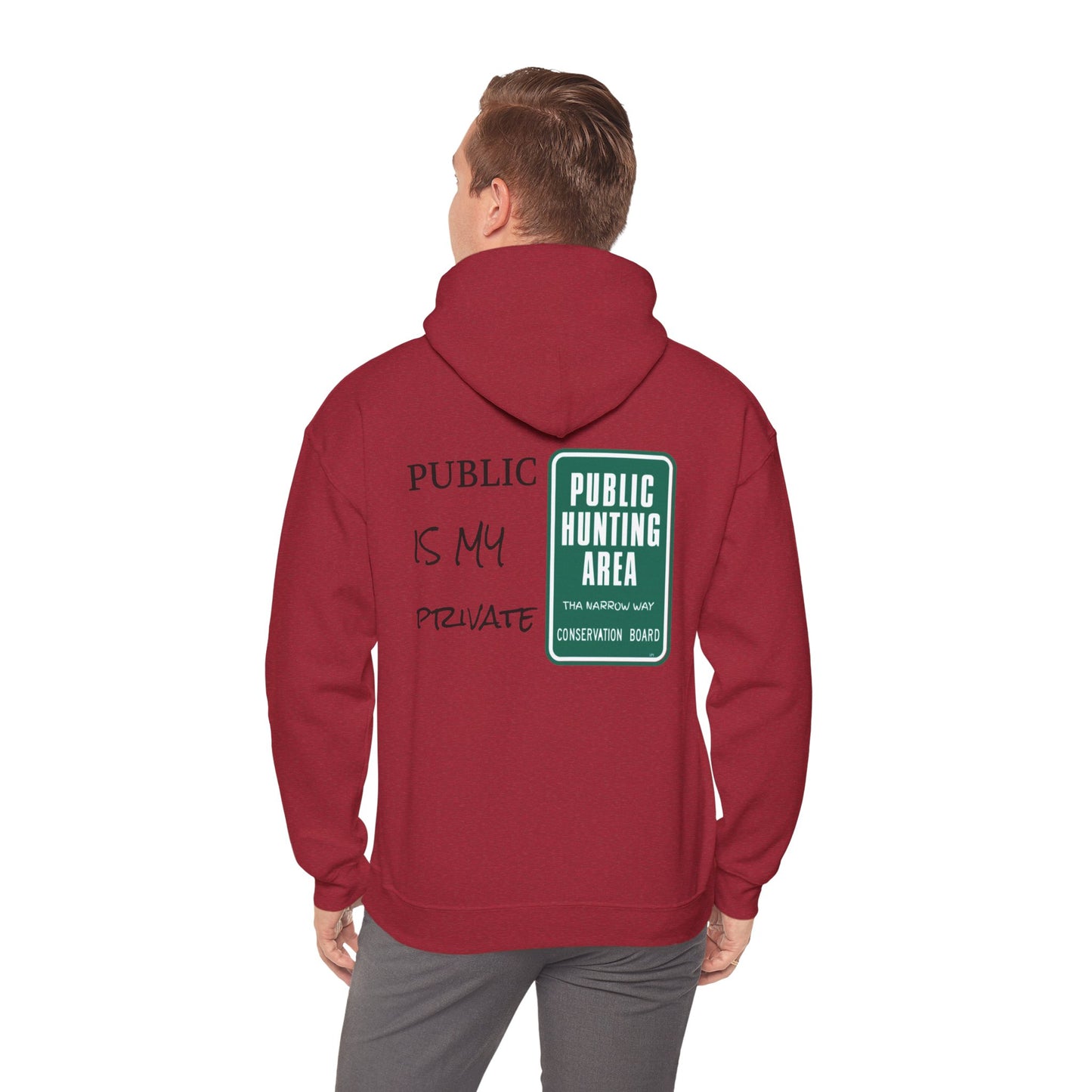 Public is my Private Unisex Hoodie, Perfect for Outdoor Adventures, Campfires, Hiking, Gifting, Forest Lovers