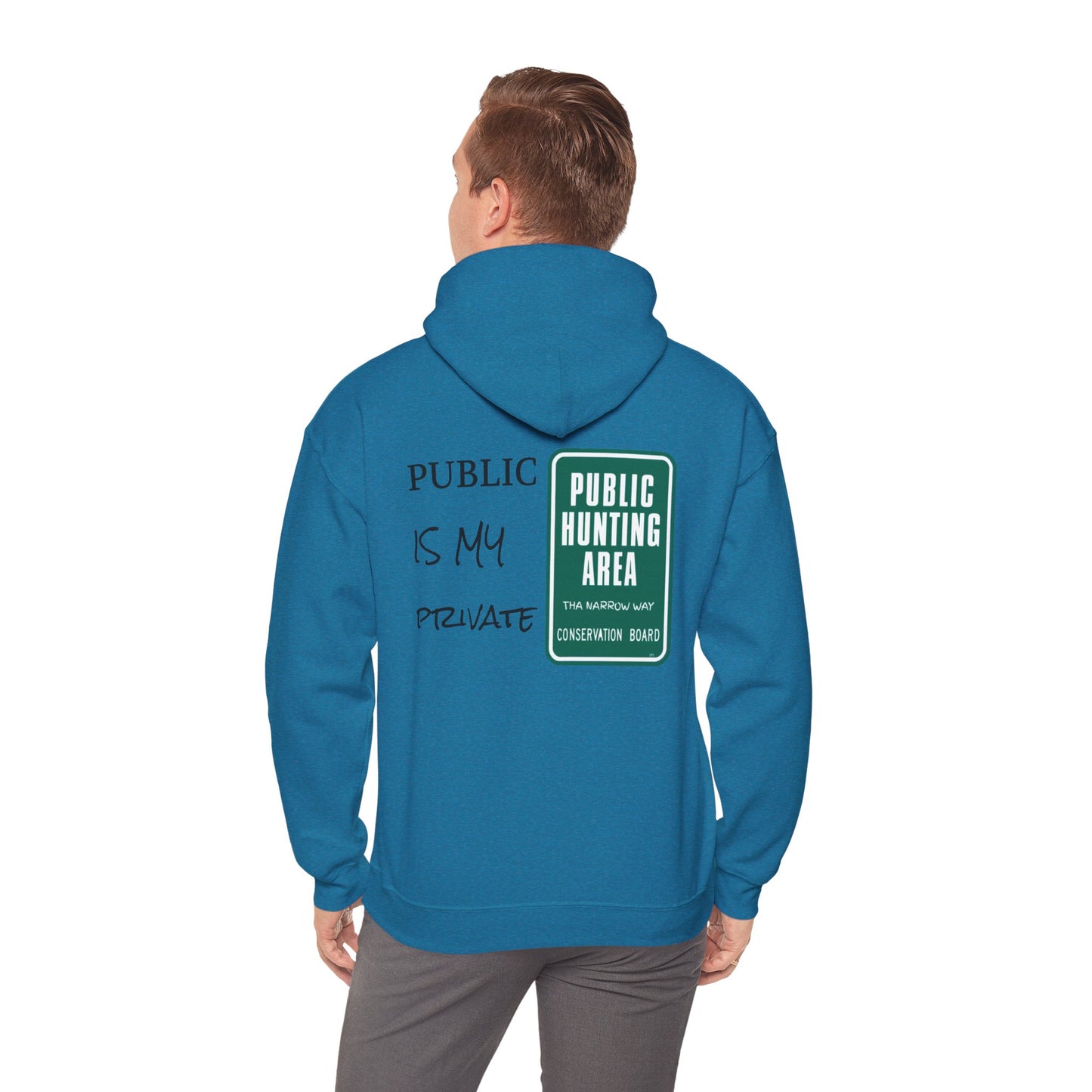 Public is my Private Unisex Hoodie, Perfect for Outdoor Adventures, Campfires, Hiking, Gifting, Forest Lovers