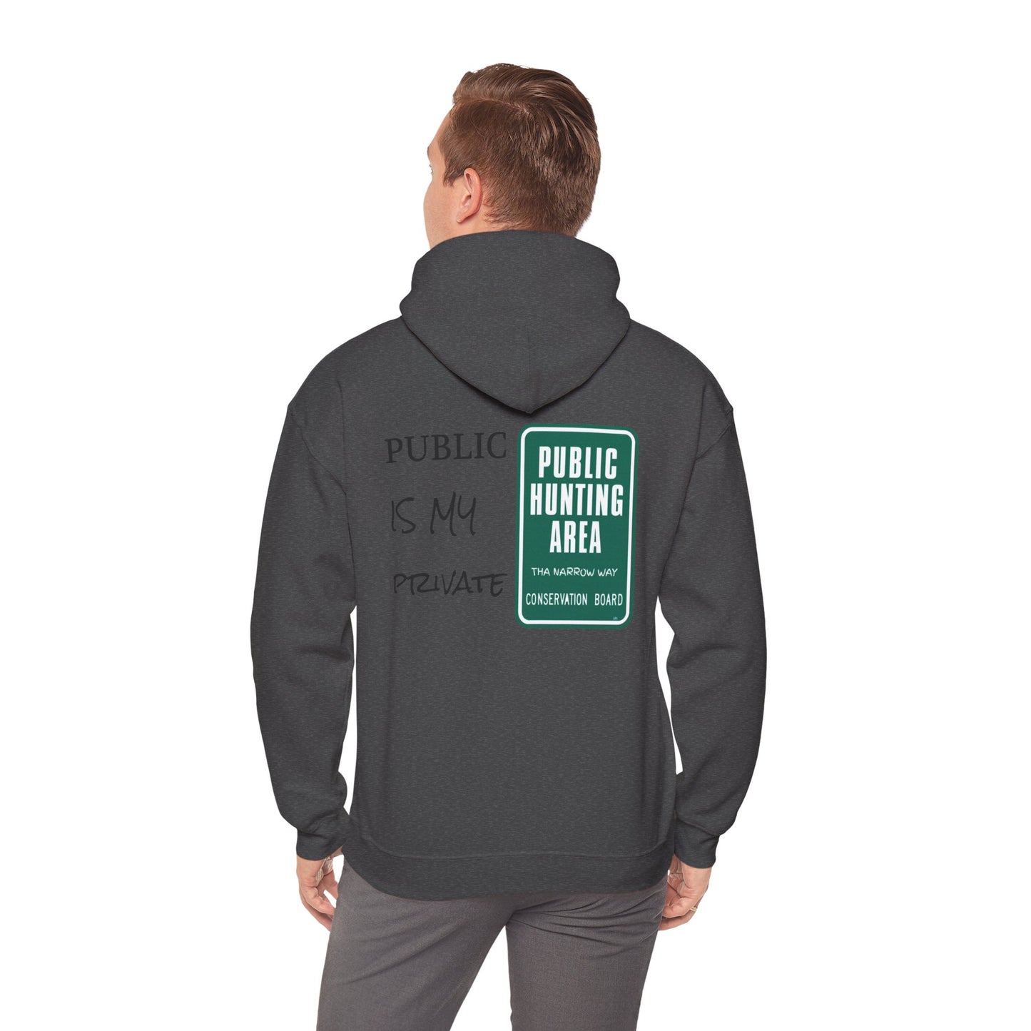 Public is my Private Unisex Hoodie, Perfect for Outdoor Adventures, Campfires, Hiking, Gifting, Forest Lovers
