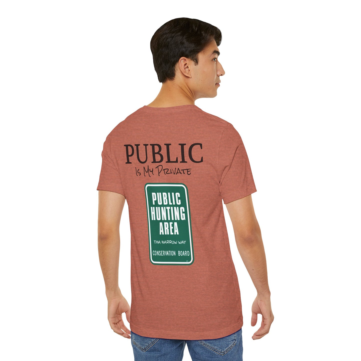 Public is My Private Unisex Tee, Eco-Friendly Graphic Shirt, Casual Outdoor Wear, Gift for Nature Lovers, Camping Outfit