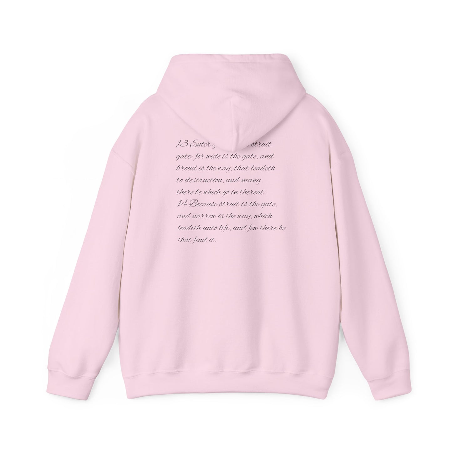 Mathew 7:13-14 Unisex Hoodie, Perfect for Outdoor Adventures, Campfires, Hiking, Gifting, Forest Lovers