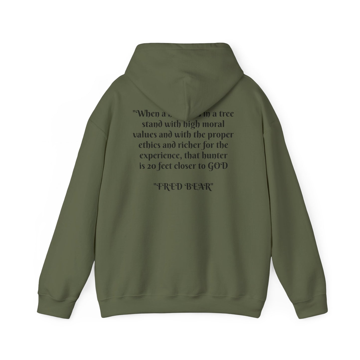 Fred Bear Quote Unisex Hoodie, Perfect for Outdoor Adventures, Campfires, Hiking, Gifting, Forest Lovers