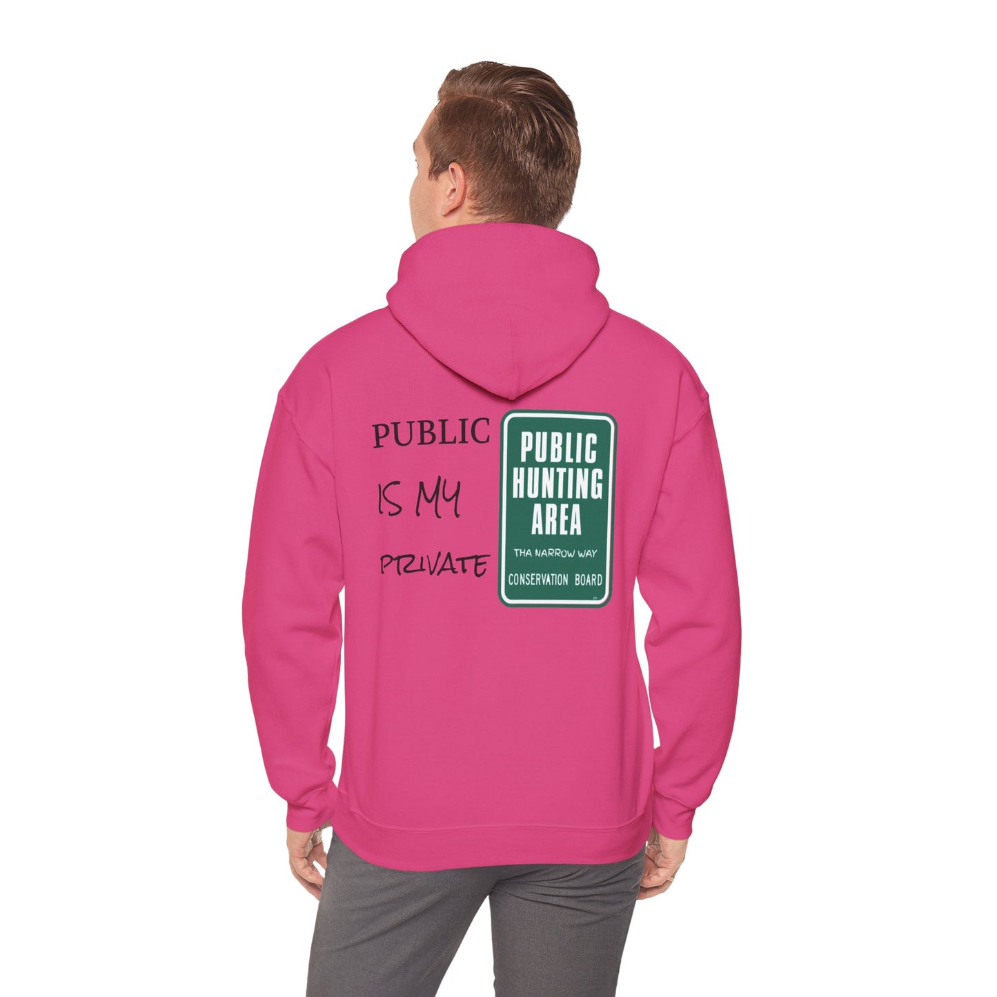 Public is my Private Unisex Hoodie, Perfect for Outdoor Adventures, Campfires, Hiking, Gifting, Forest Lovers