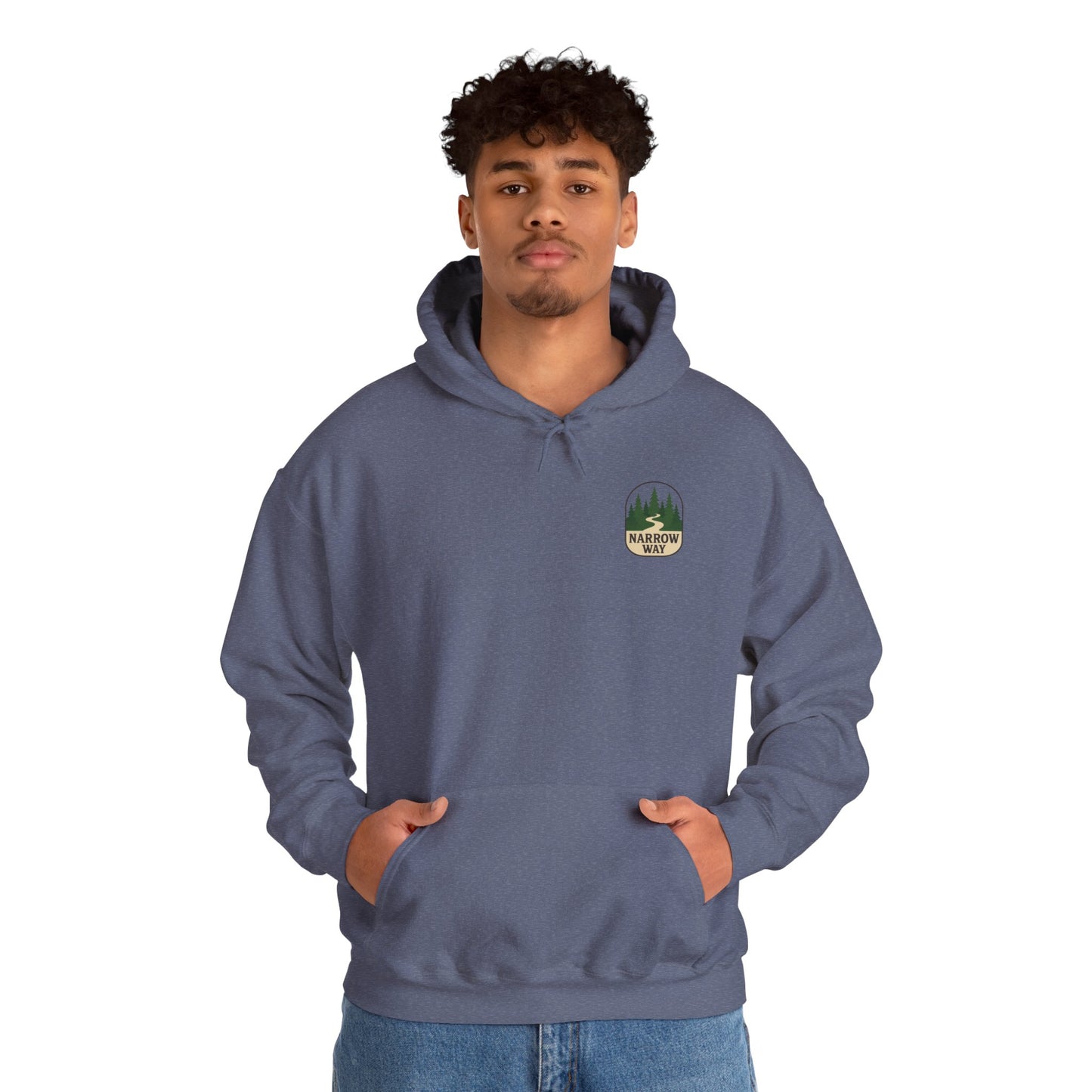 Mathew 7:13-14 Unisex Hoodie, Perfect for Outdoor Adventures, Campfires, Hiking, Gifting, Forest Lovers
