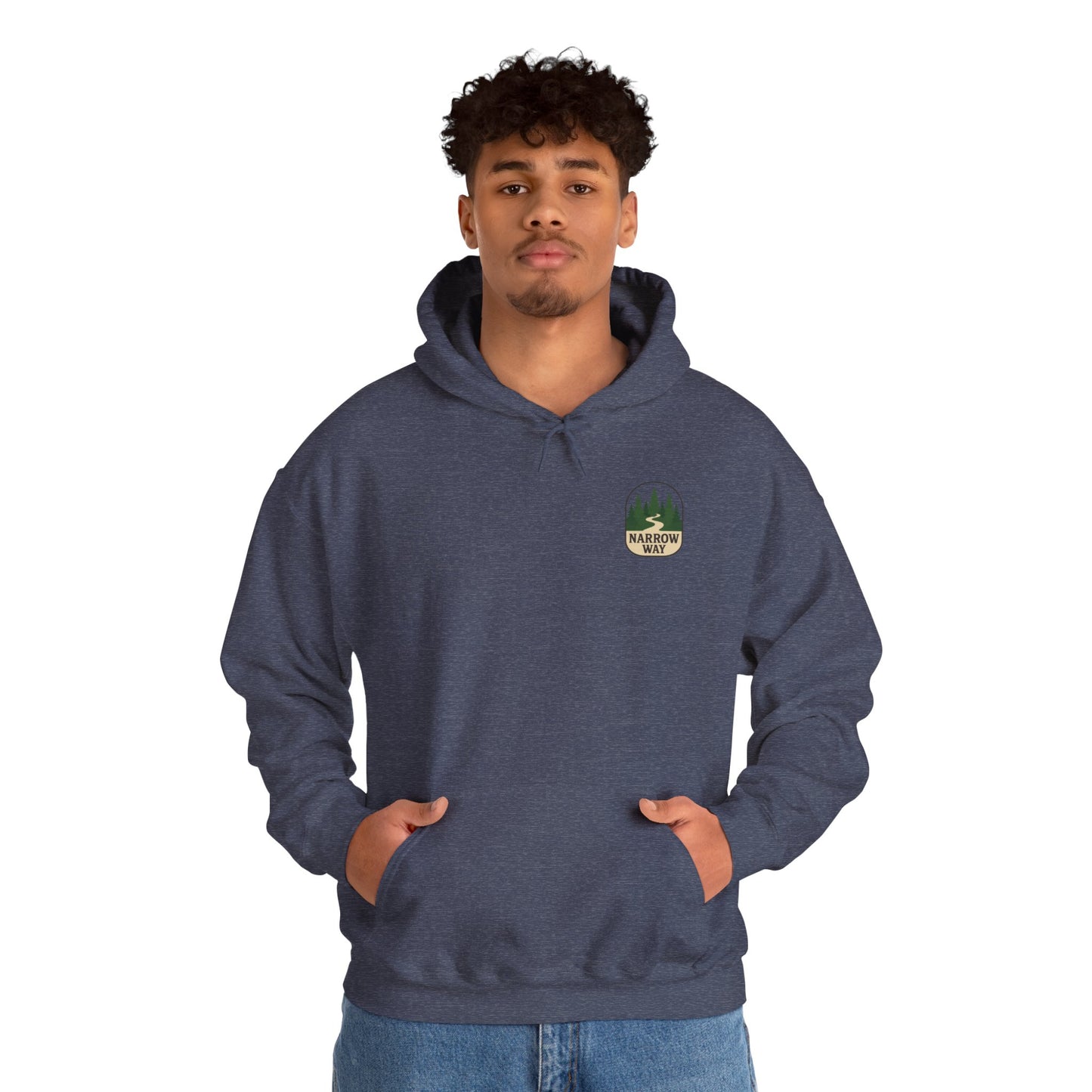 Mathew 7:13-14 Unisex Hoodie, Perfect for Outdoor Adventures, Campfires, Hiking, Gifting, Forest Lovers