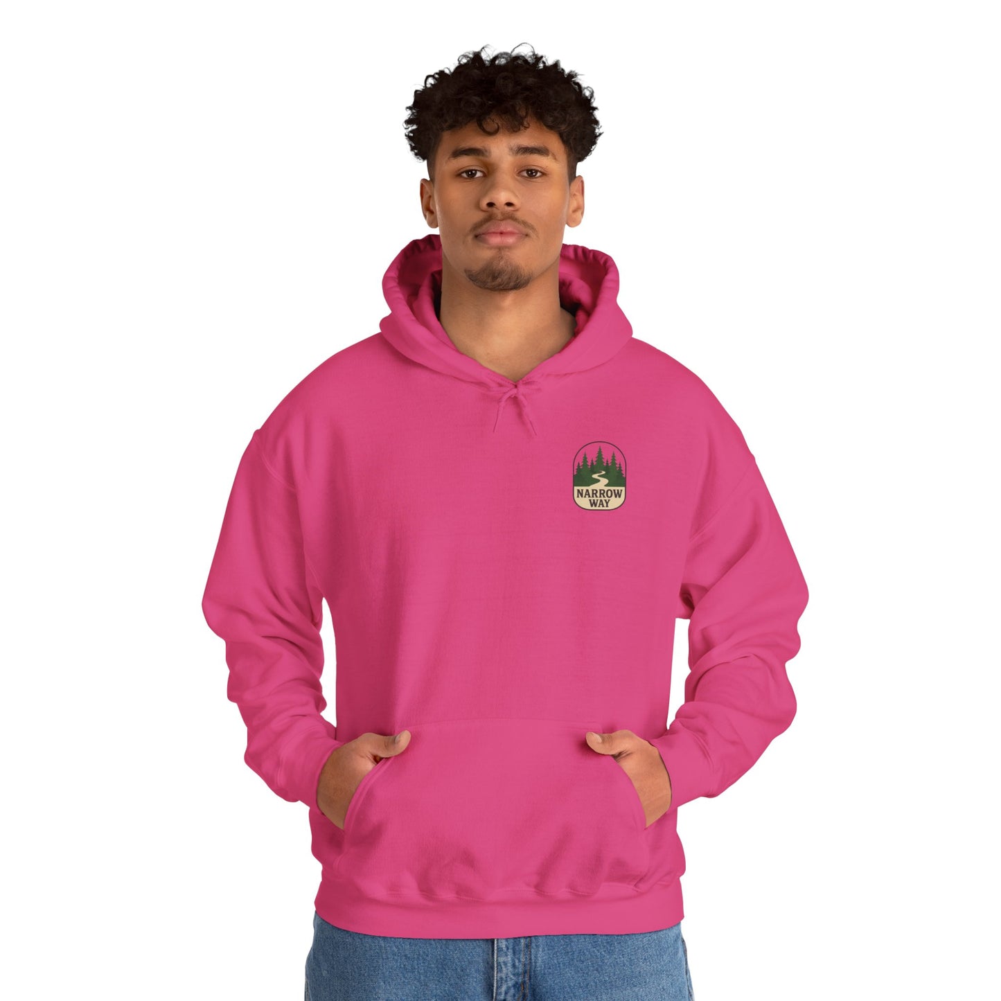 Mathew 7:13-14 Unisex Hoodie, Perfect for Outdoor Adventures, Campfires, Hiking, Gifting, Forest Lovers