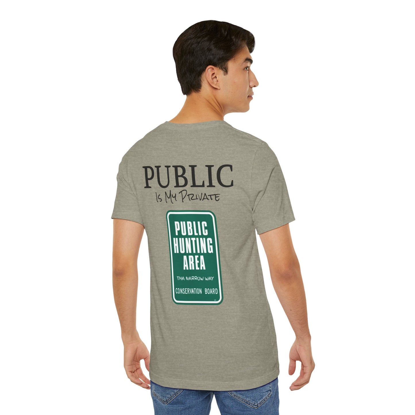 Public is My Private Unisex Tee, Eco-Friendly Graphic Shirt, Casual Outdoor Wear, Gift for Nature Lovers, Camping Outfit