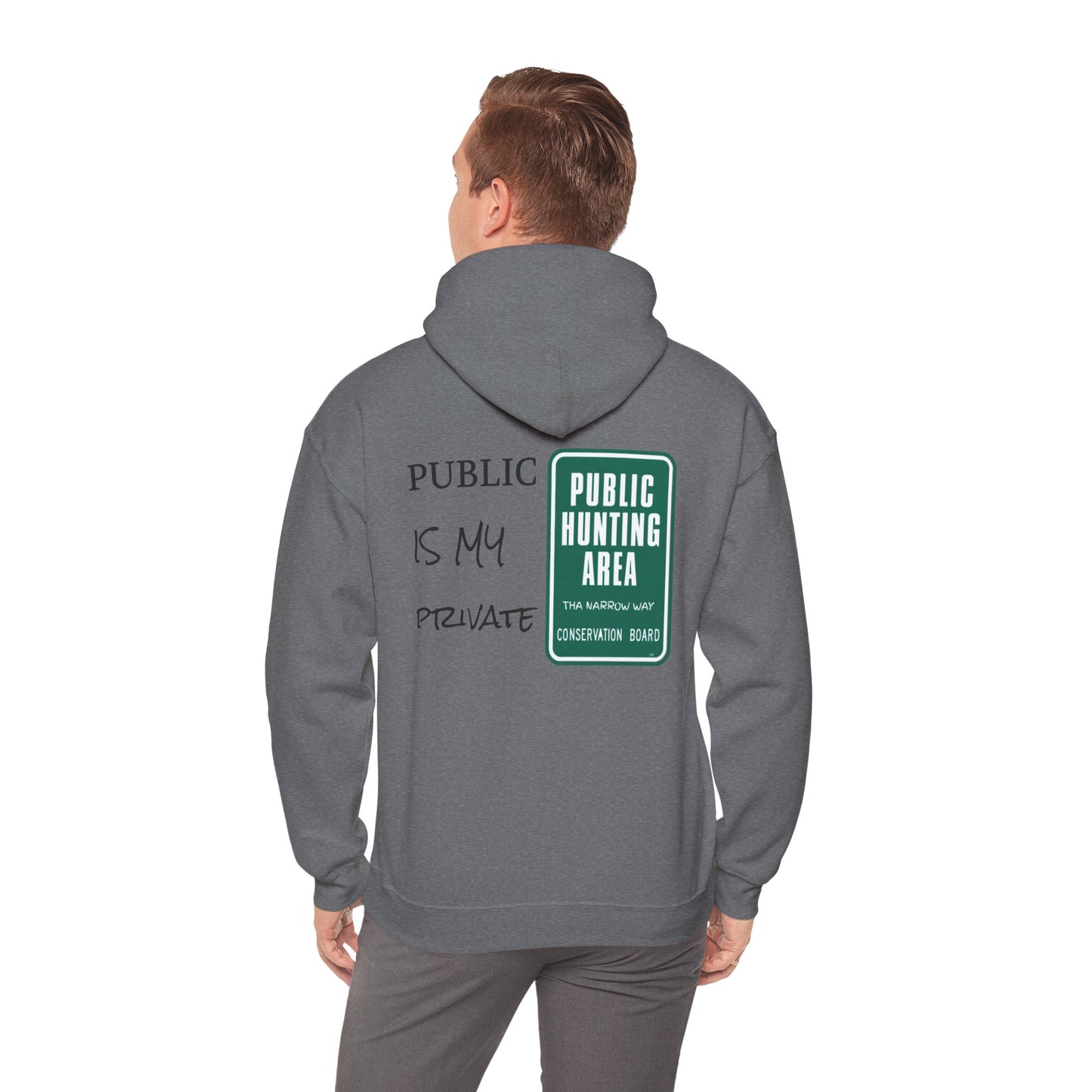 Public is my Private Unisex Hoodie, Perfect for Outdoor Adventures, Campfires, Hiking, Gifting, Forest Lovers