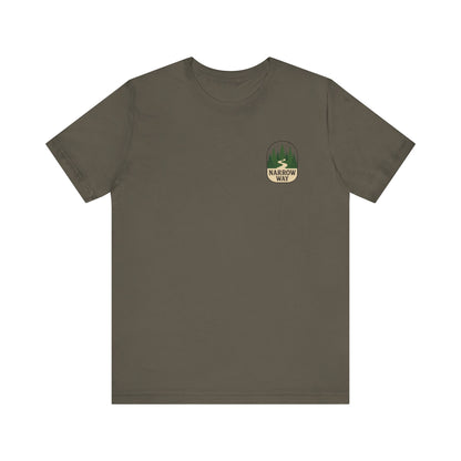 Mathew 7:13-14 KJV Unisex Tee, Eco-Friendly Graphic Shirt, Casual Outdoor Wear, Gift for Nature Lovers, Camping Outfit