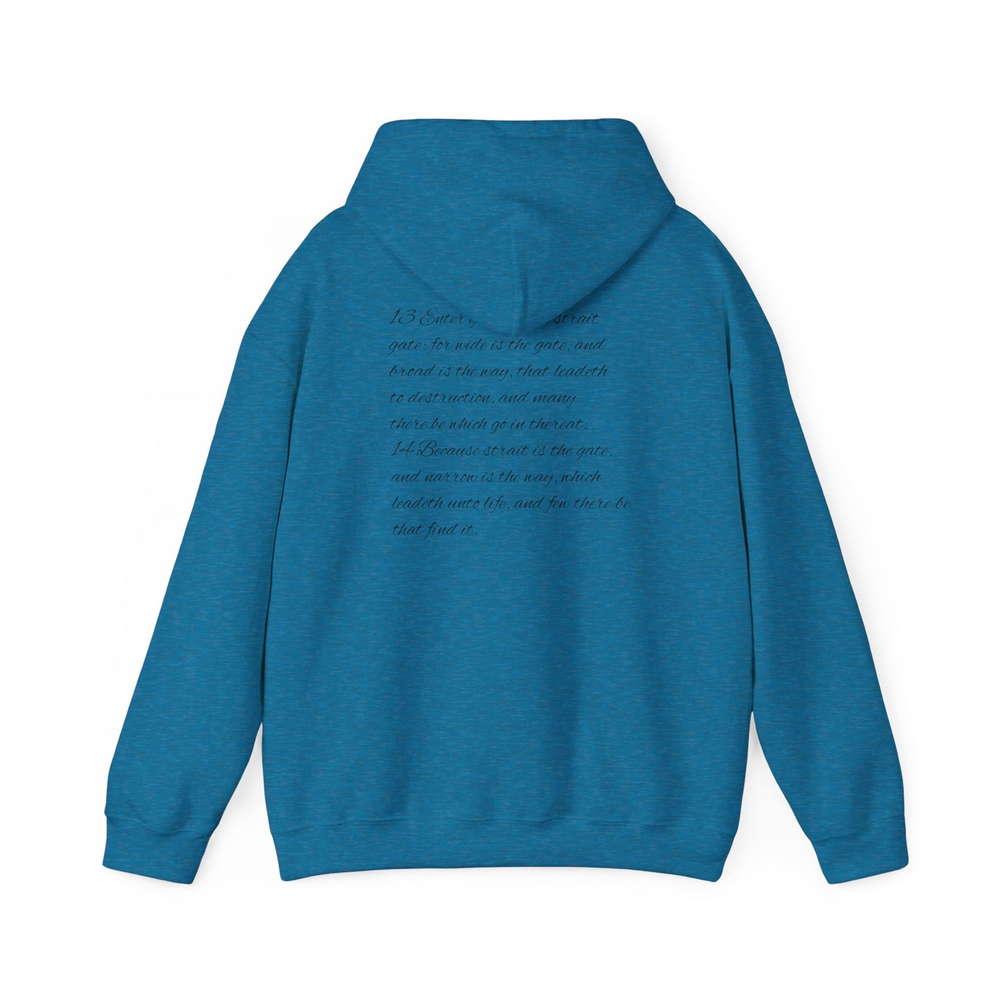 Mathew 7:13-14 Unisex Hoodie, Perfect for Outdoor Adventures, Campfires, Hiking, Gifting, Forest Lovers