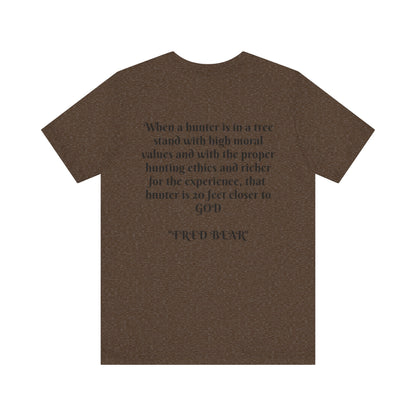 Fred Bear Quote Unisex Tee, Eco-Friendly Graphic Shirt, Casual Outdoor Wear, Gift for Nature Lovers, Camping Outfit
