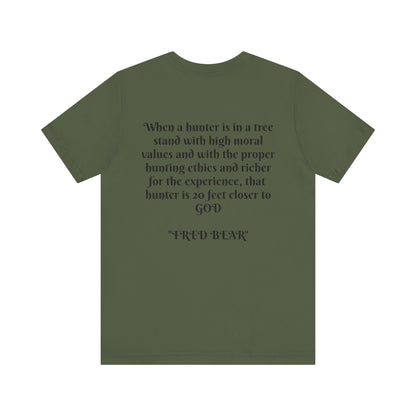 Fred Bear Quote Unisex Tee, Eco-Friendly Graphic Shirt, Casual Outdoor Wear, Gift for Nature Lovers, Camping Outfit