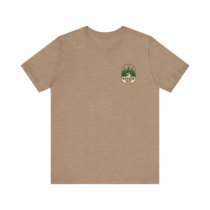 Mathew 7:13-14 KJV Unisex Tee, Eco-Friendly Graphic Shirt, Casual Outdoor Wear, Gift for Nature Lovers, Camping Outfit