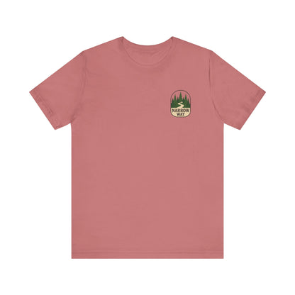 Mathew 7:13-14 KJV Unisex Tee, Eco-Friendly Graphic Shirt, Casual Outdoor Wear, Gift for Nature Lovers, Camping Outfit