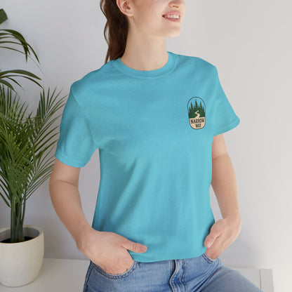 Mathew 7:13-14 KJV Unisex Tee, Eco-Friendly Graphic Shirt, Casual Outdoor Wear, Gift for Nature Lovers, Camping Outfit
