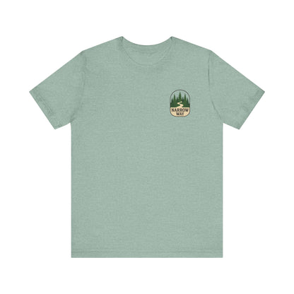 Mathew 7:13-14 KJV Unisex Tee, Eco-Friendly Graphic Shirt, Casual Outdoor Wear, Gift for Nature Lovers, Camping Outfit