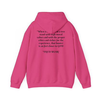 Fred Bear Quote Unisex Hoodie, Perfect for Outdoor Adventures, Campfires, Hiking, Gifting, Forest Lovers