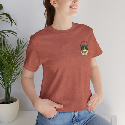 Mathew 7:13-14 KJV Unisex Tee, Eco-Friendly Graphic Shirt, Casual Outdoor Wear, Gift for Nature Lovers, Camping Outfit
