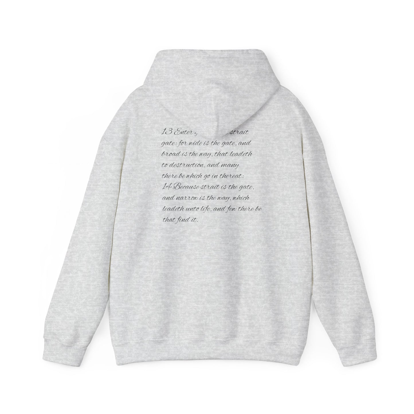 Mathew 7:13-14 Unisex Hoodie, Perfect for Outdoor Adventures, Campfires, Hiking, Gifting, Forest Lovers