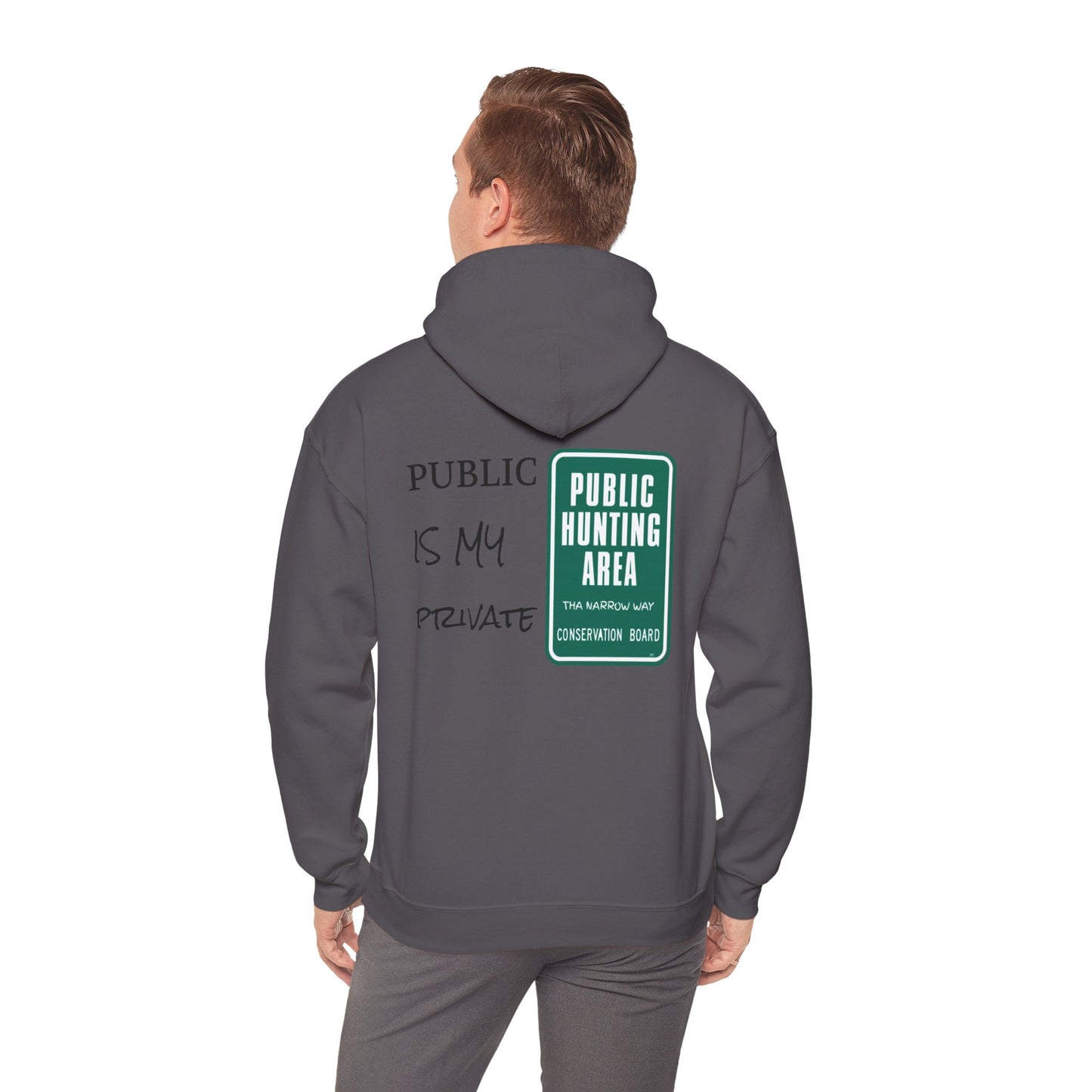 Public is my Private Unisex Hoodie, Perfect for Outdoor Adventures, Campfires, Hiking, Gifting, Forest Lovers