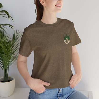 Mathew 7:13-14 KJV Unisex Tee, Eco-Friendly Graphic Shirt, Casual Outdoor Wear, Gift for Nature Lovers, Camping Outfit
