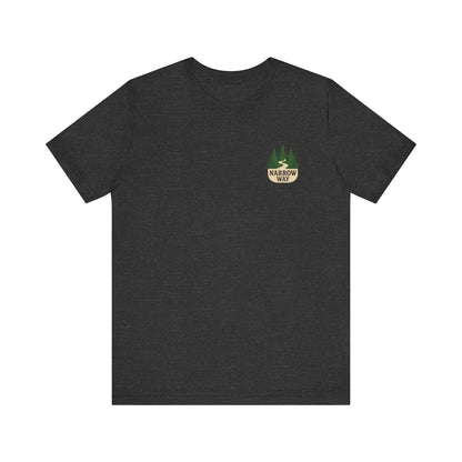 Mathew 7:13-14 KJV Unisex Tee, Eco-Friendly Graphic Shirt, Casual Outdoor Wear, Gift for Nature Lovers, Camping Outfit