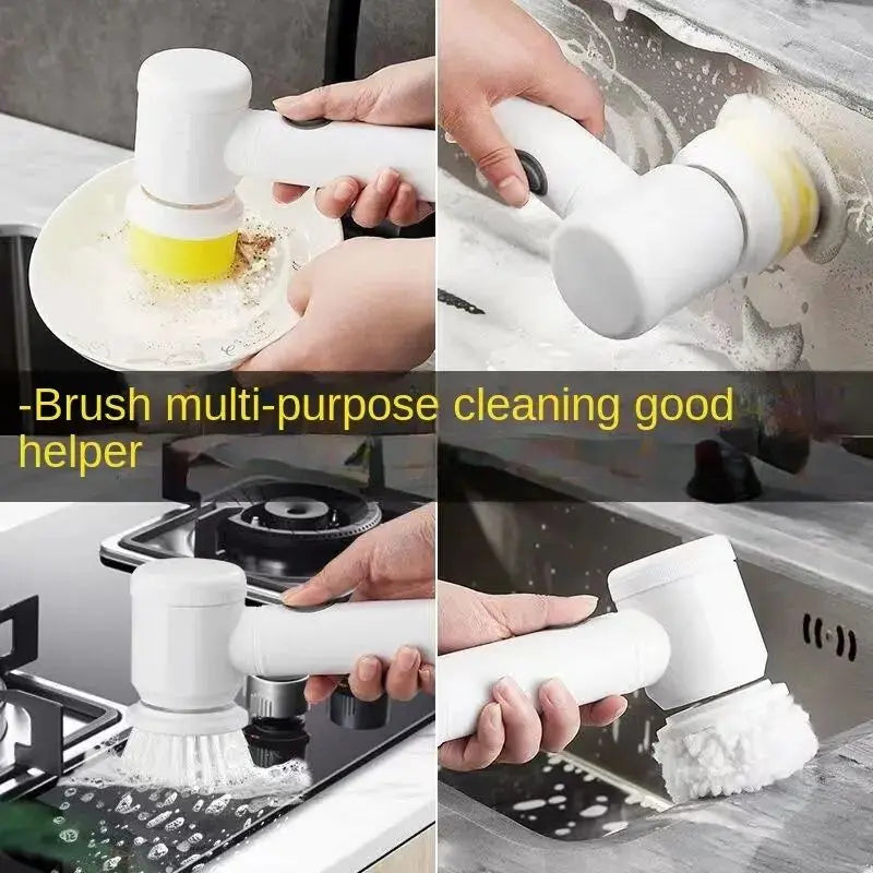 Multi-Functional Electric Cleaning Brush – Wireless Handheld Power Scrubber for Kitchen & Bathroom