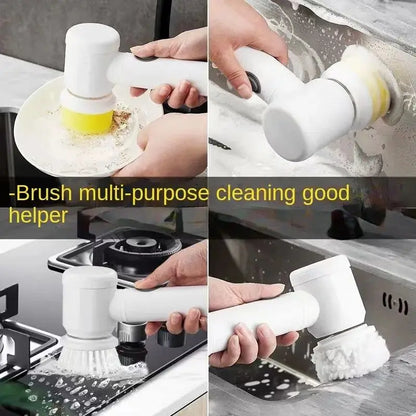 Multi-Functional Electric Cleaning Brush – Wireless Handheld Power Scrubber for Kitchen & Bathroom