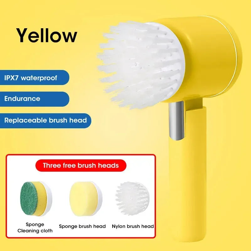 Multi-Functional Electric Cleaning Brush – Wireless Handheld Power Scrubber for Kitchen & Bathroom