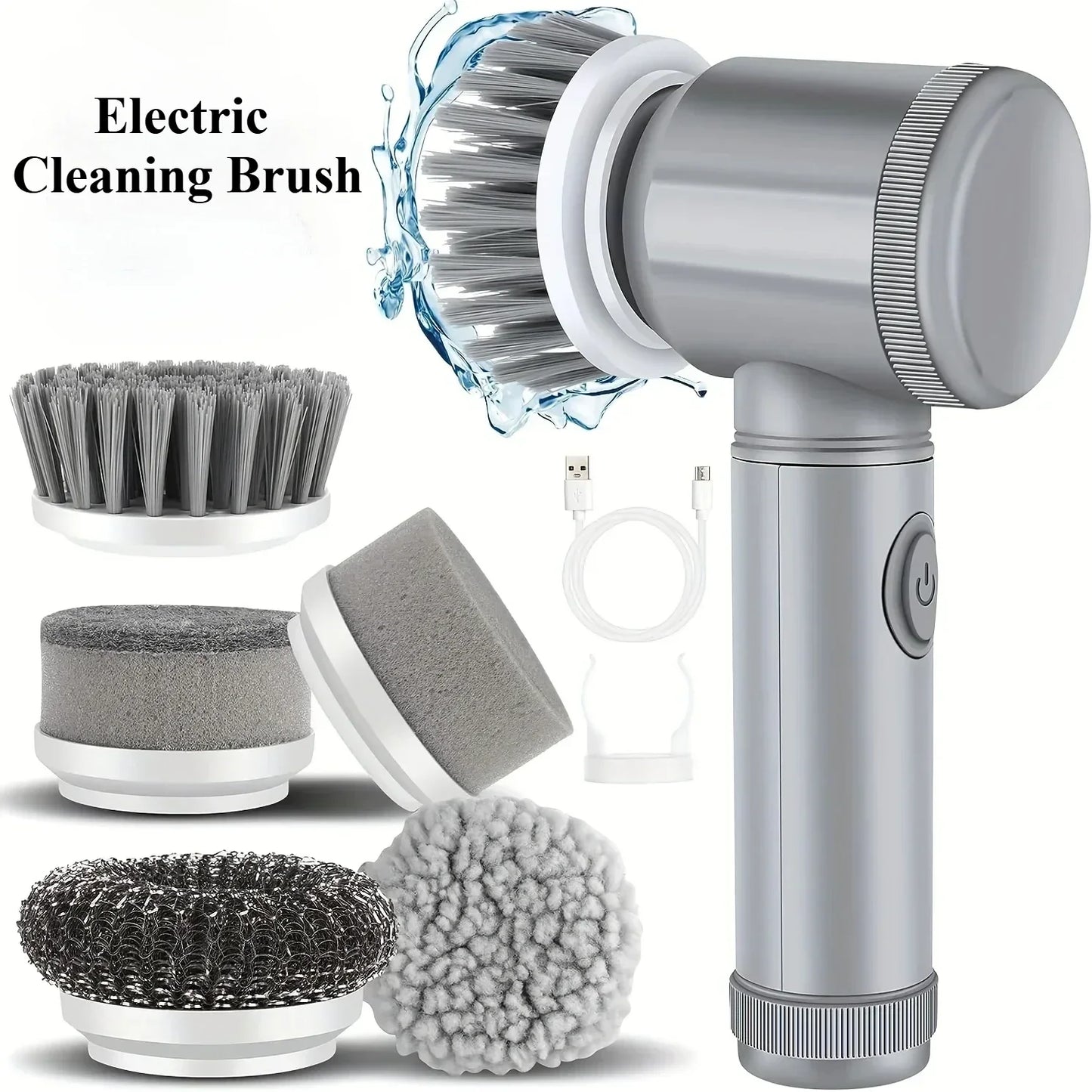 Multi-Functional Electric Cleaning Brush – Wireless Handheld Power Scrubber for Kitchen & Bathroom