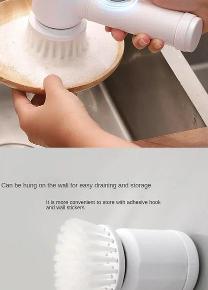 Multi-Functional Electric Cleaning Brush – Wireless Handheld Power Scrubber for Kitchen & Bathroom
