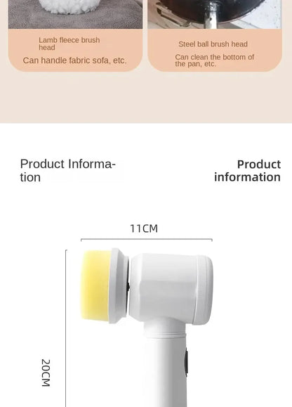 Multi-Functional Electric Cleaning Brush – Wireless Handheld Power Scrubber for Kitchen & Bathroom