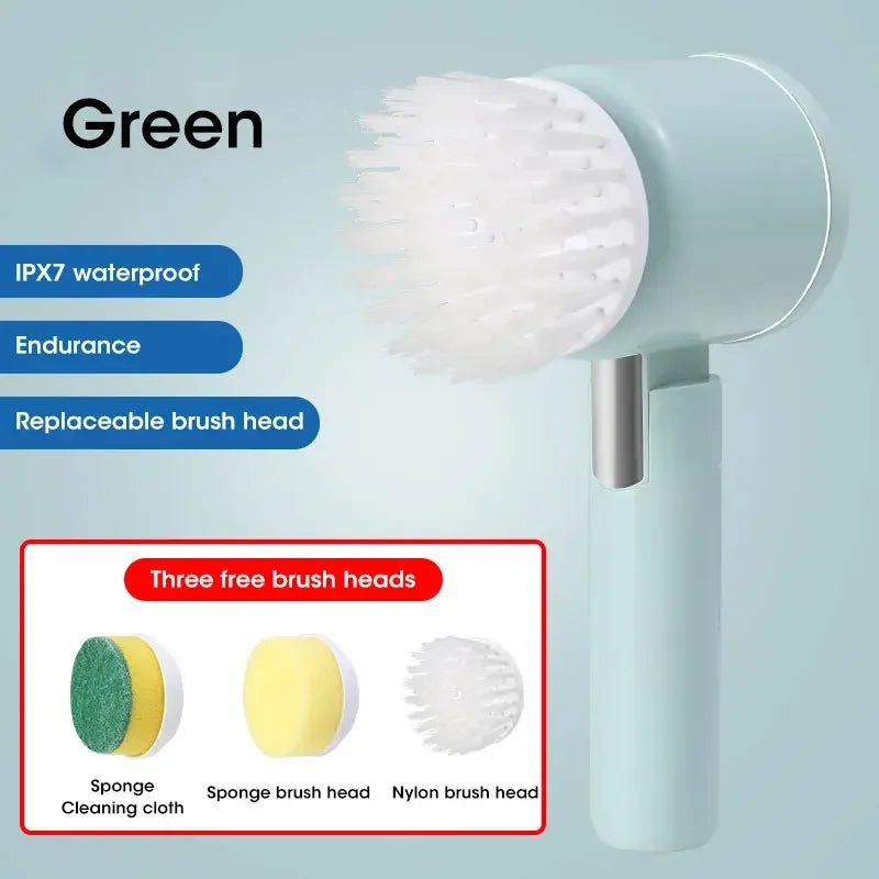 Multi-Functional Electric Cleaning Brush – Wireless Handheld Power Scrubber for Kitchen & Bathroom